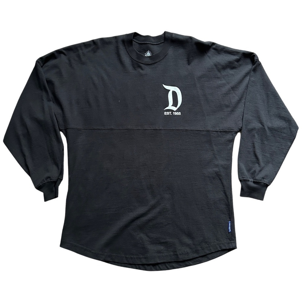 Disney Parks Classic Design Black and White Puff Long Sleeve Spirit Jersey Small